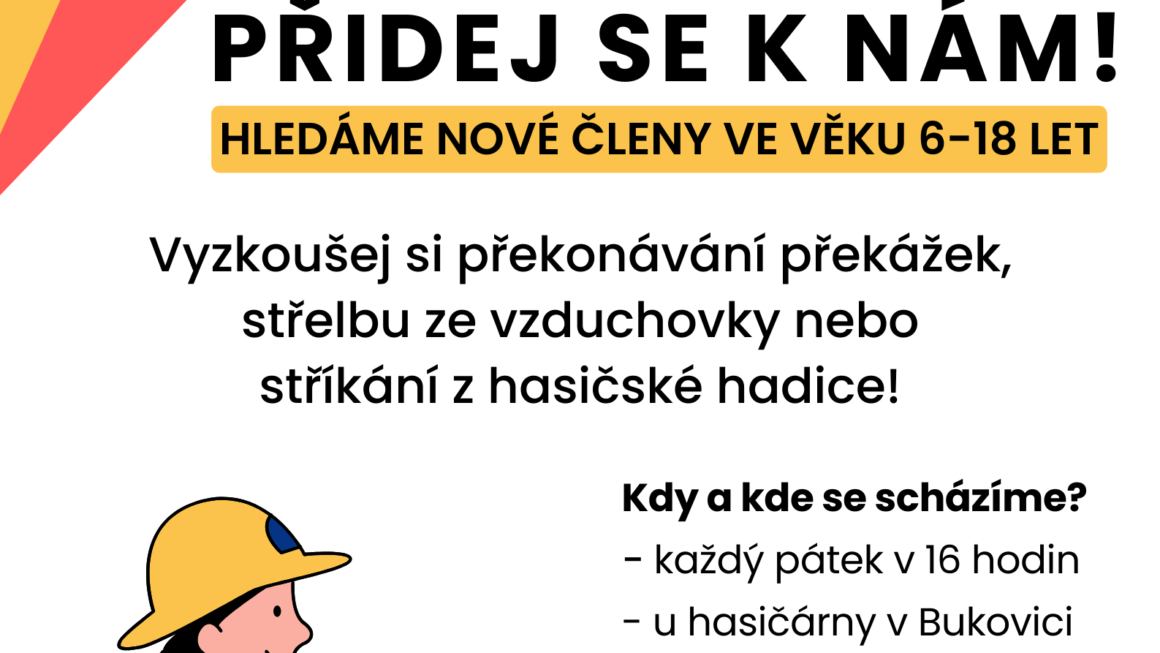 Hledáme nové členy kroužku mladých hasičů!